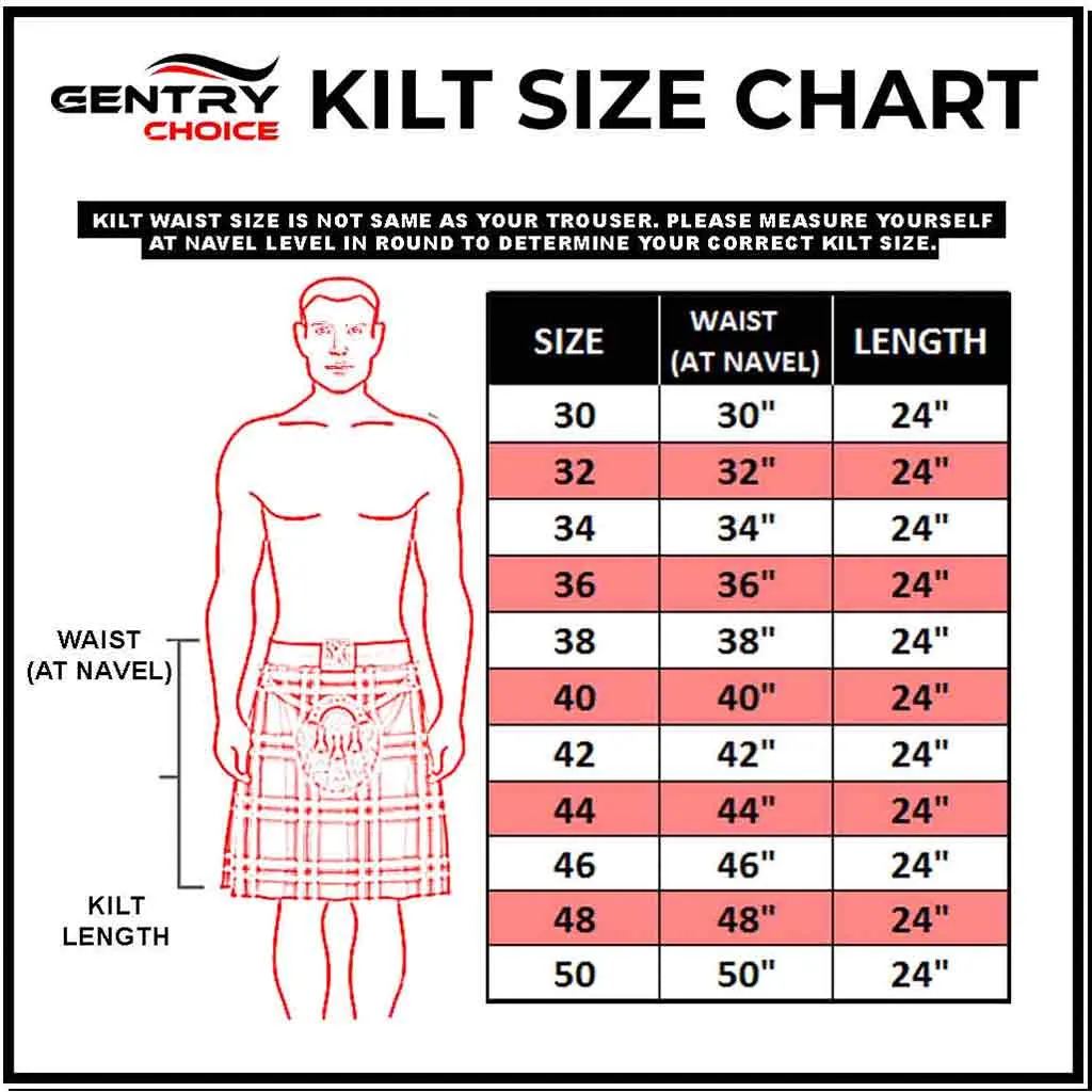 Fashion Utility Kilt Black with Removable Chains & Apron