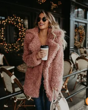 Faux fur coat women Europe and America