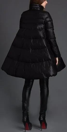 Flared Thick Puffer Down Coat