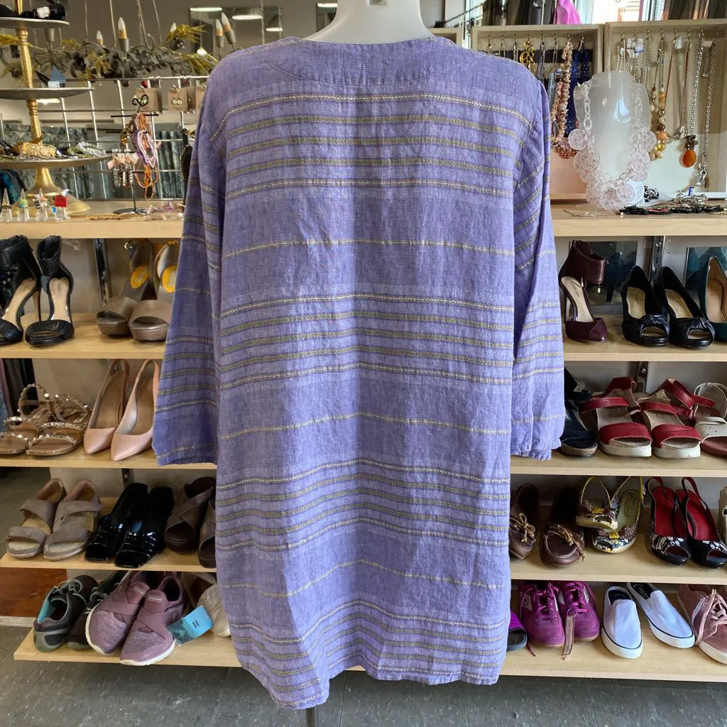 Flax Striped tunic dress L