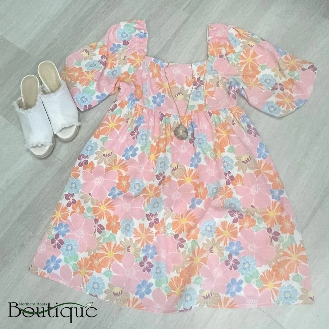 Floral Puff Sleeve Dress