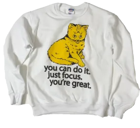 Focus Cat Sweatshirt - Golden Sun