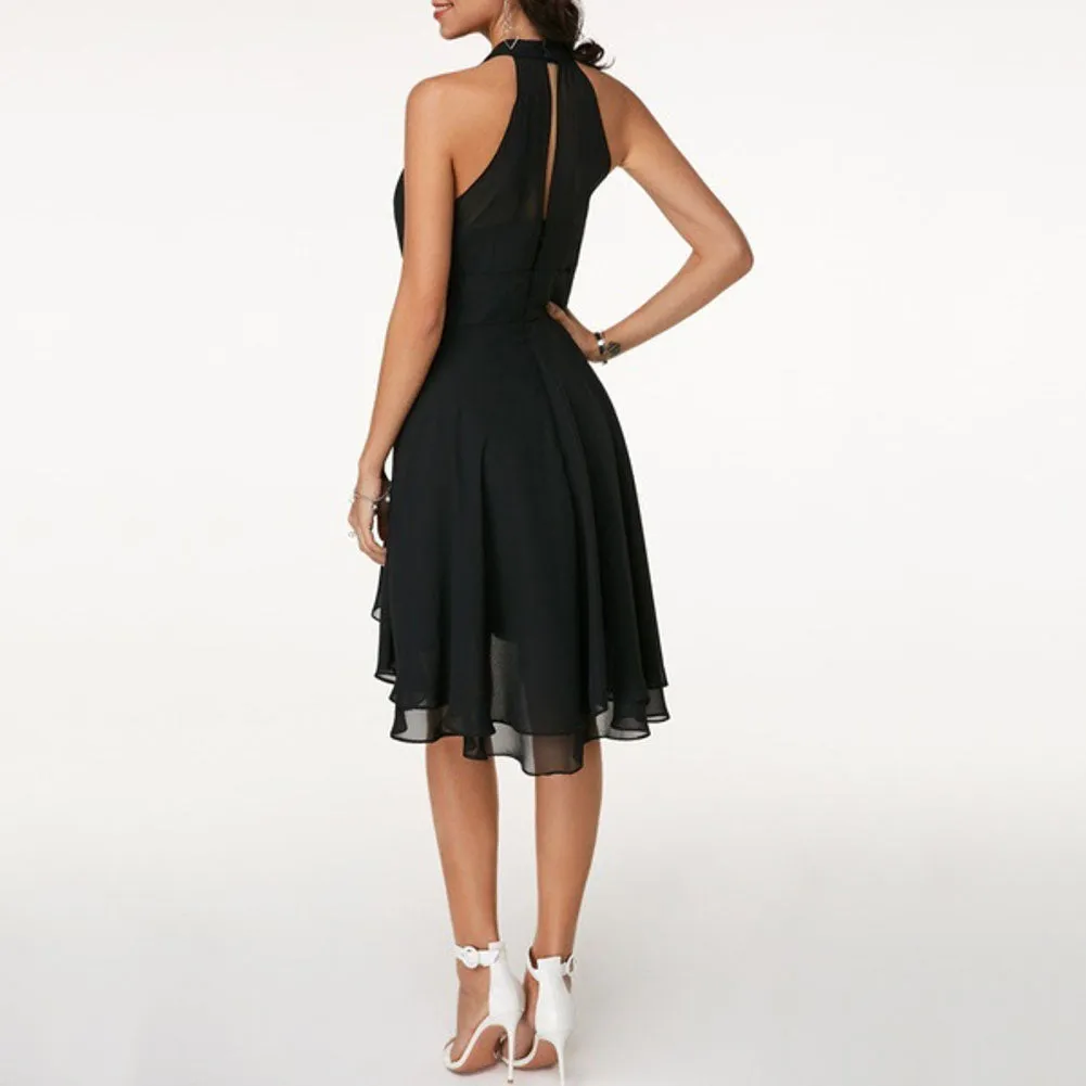 Funki Buys | Dresses | Women's Elegant Halter Evening Dress