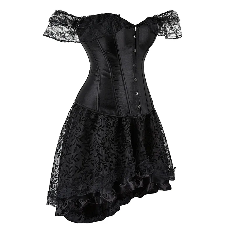 Funki Buys | Dresses | Women's Gothic Punk Corset Dress Set