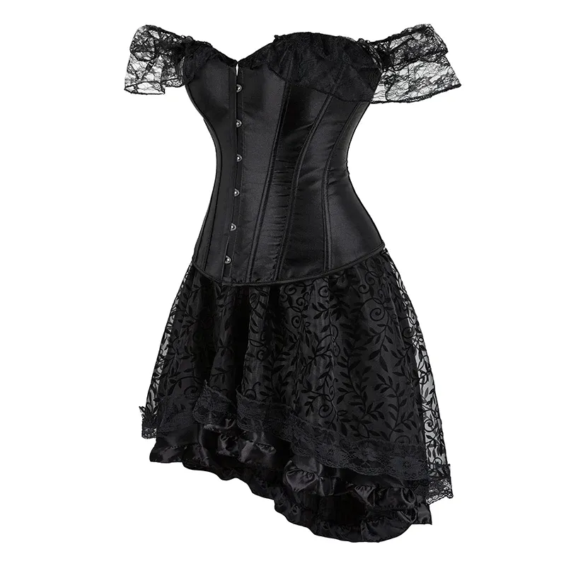 Funki Buys | Dresses | Women's Gothic Punk Corset Dress Set