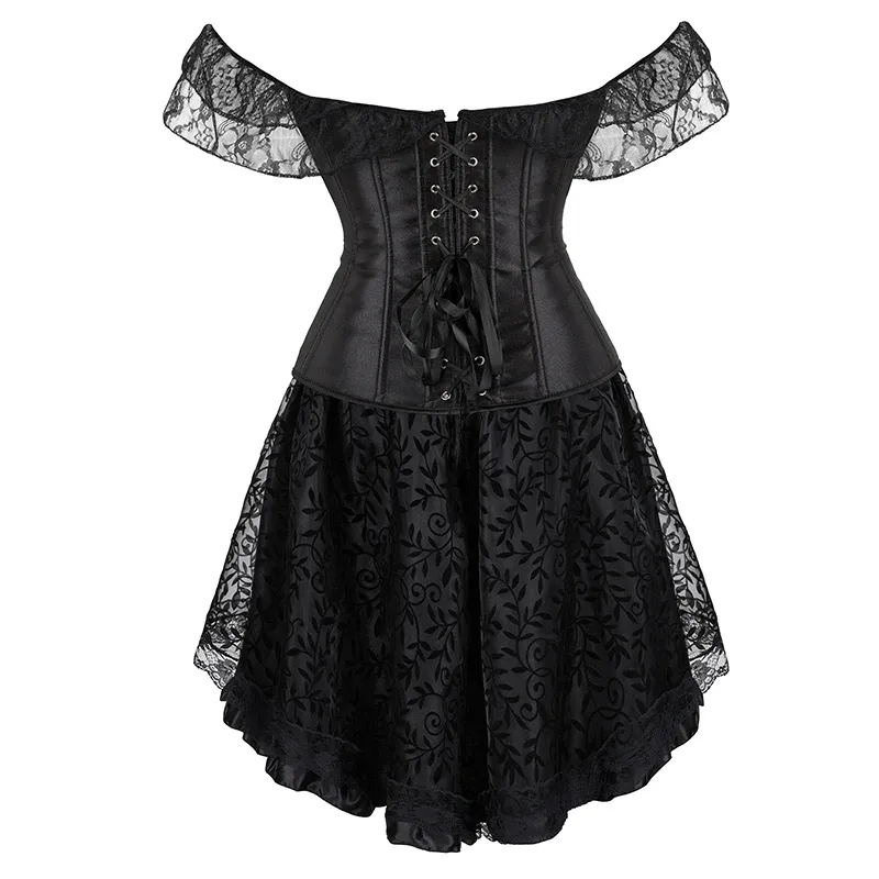 Funki Buys | Dresses | Women's Gothic Punk Corset Dress Set