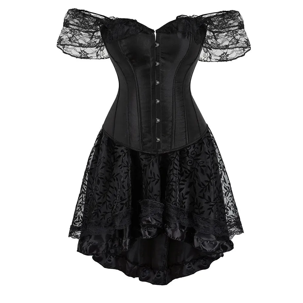 Funki Buys | Dresses | Women's Gothic Punk Corset Dress Set