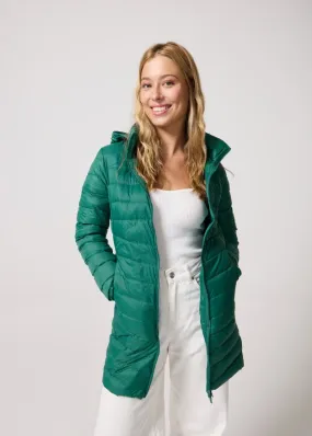 Game Day Green Duck Down Puffer Coat