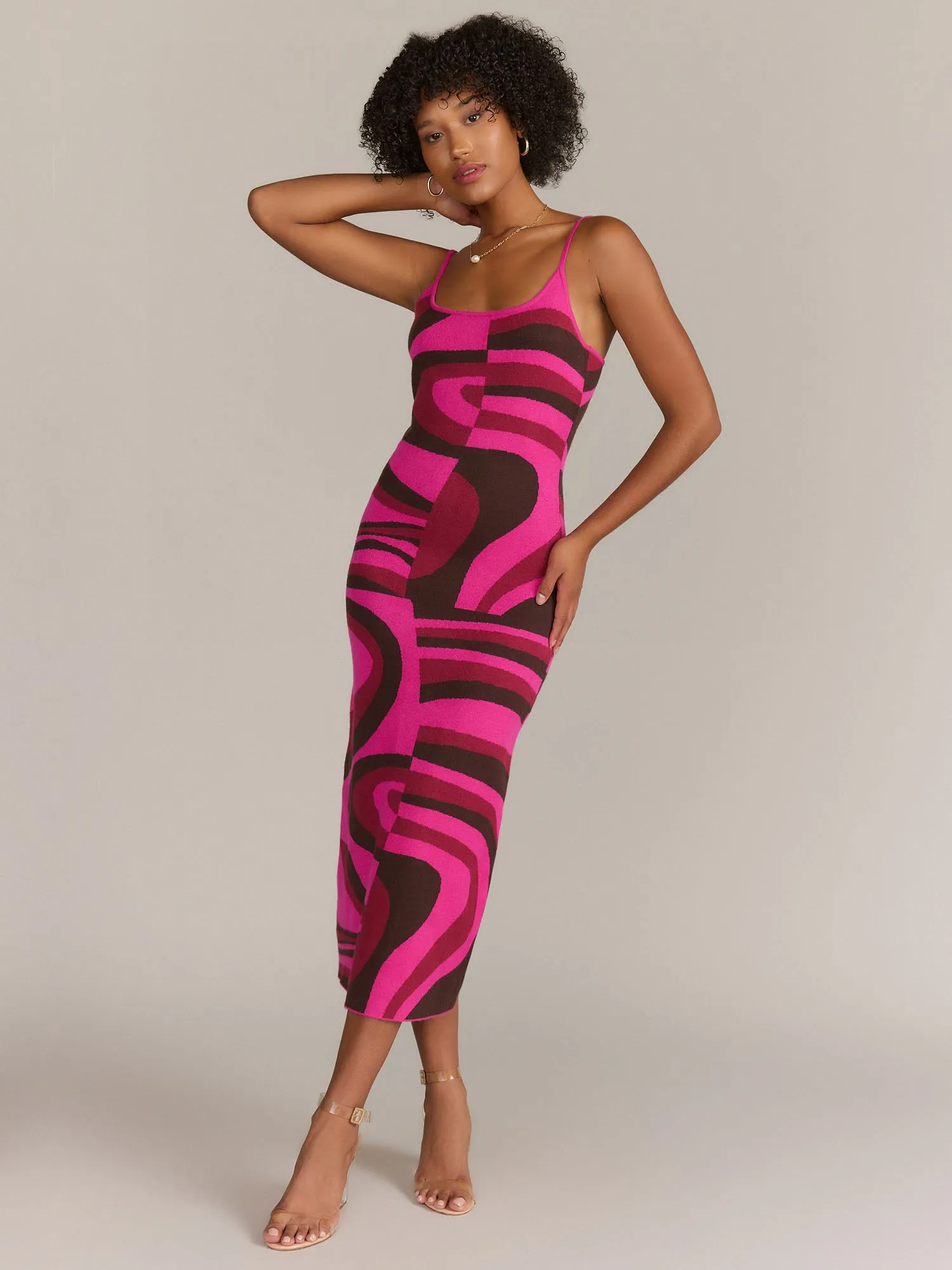 Gilli Sleeveless Abstract Knit Maxi Dress - Brands We Love