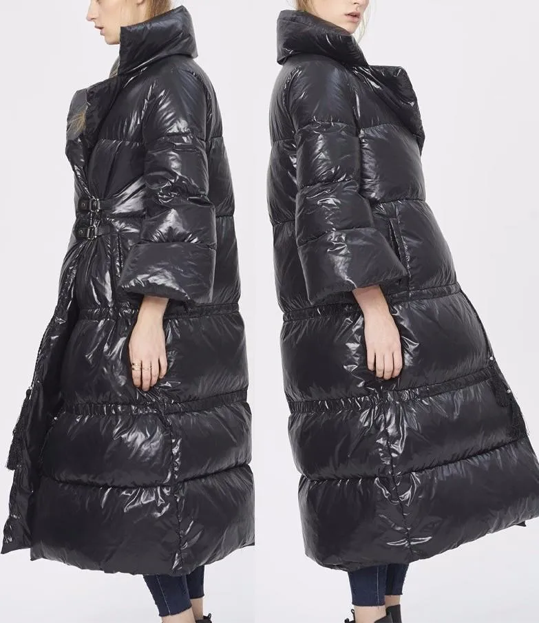 Glossy Thick Puffer Down Coat