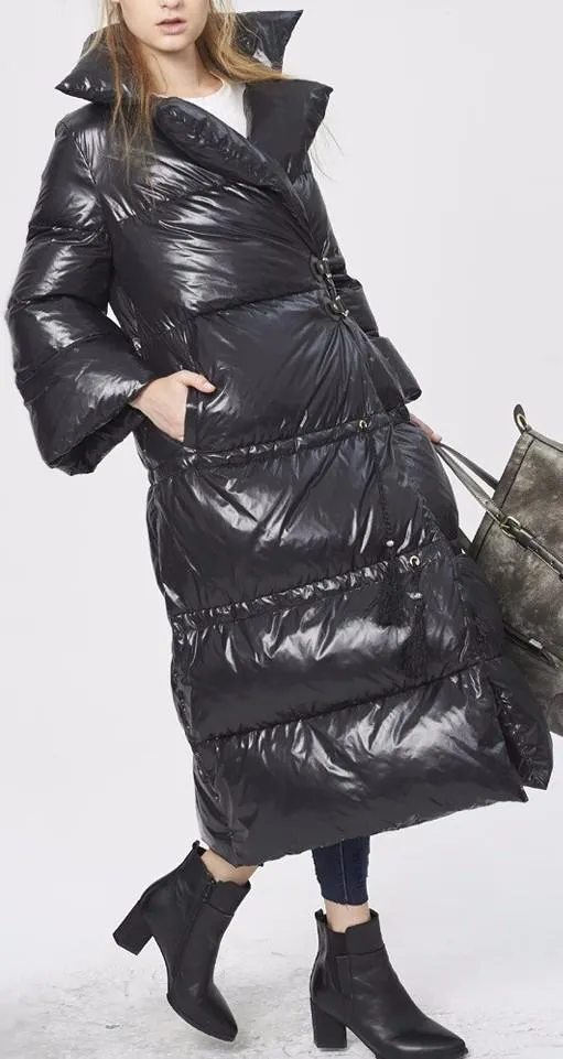 Glossy Thick Puffer Down Coat