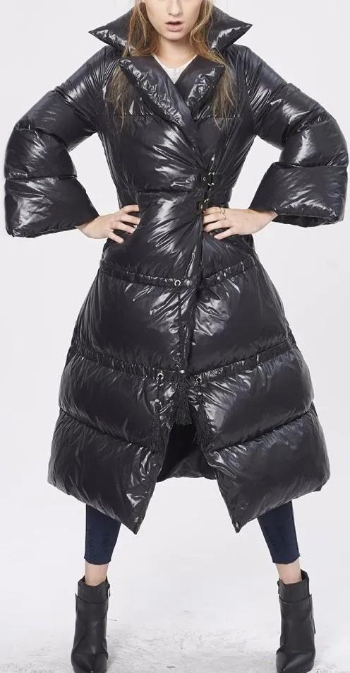 Glossy Thick Puffer Down Coat