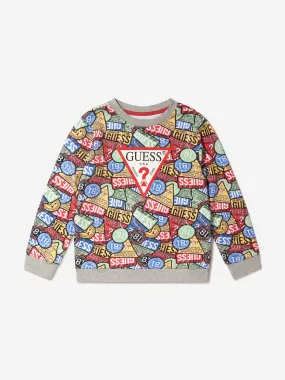 Guess Boys Patches Print Logo Sweatshirt