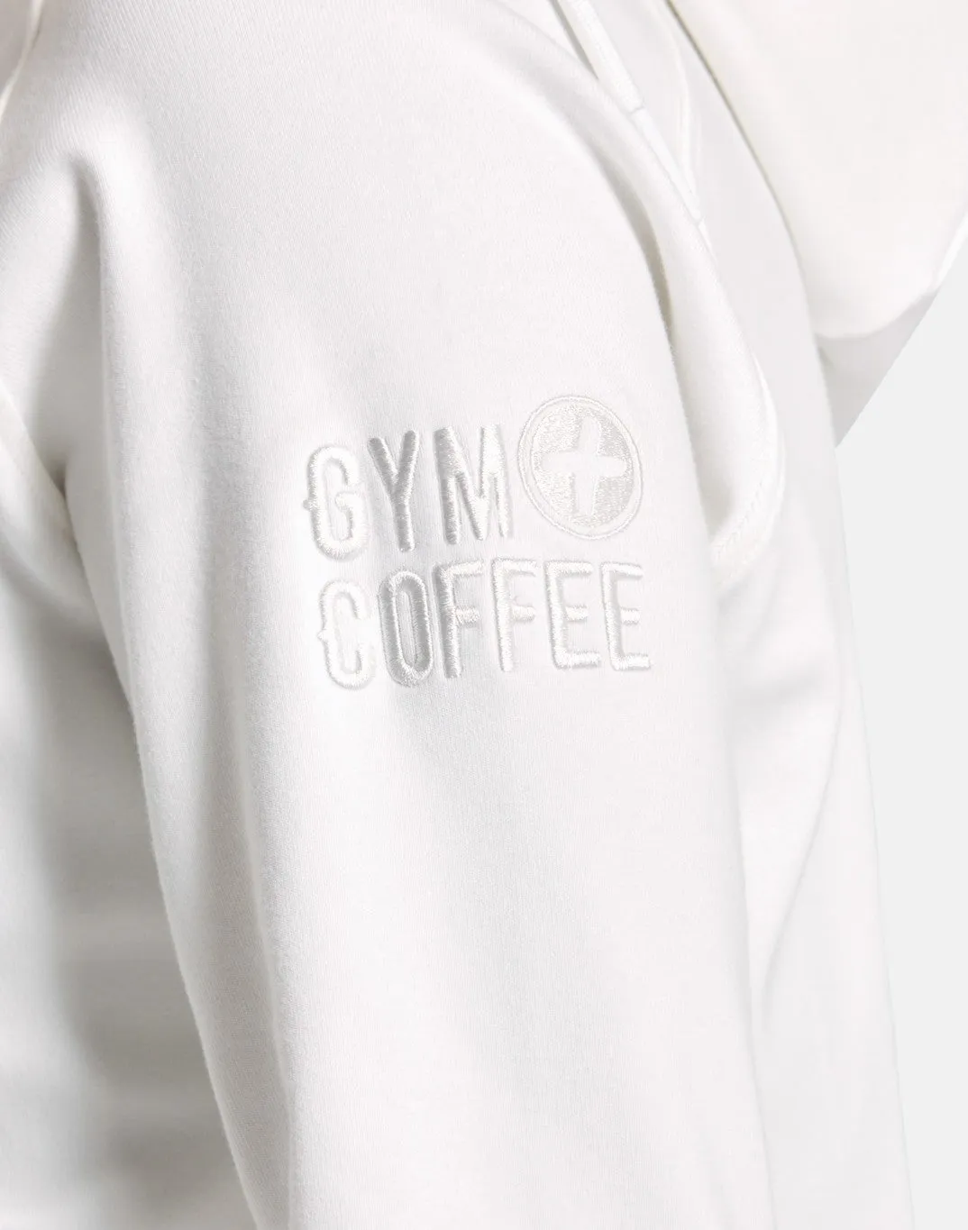 Gym Coffee Essential Zip Hoodie (Womens) - Ivory White