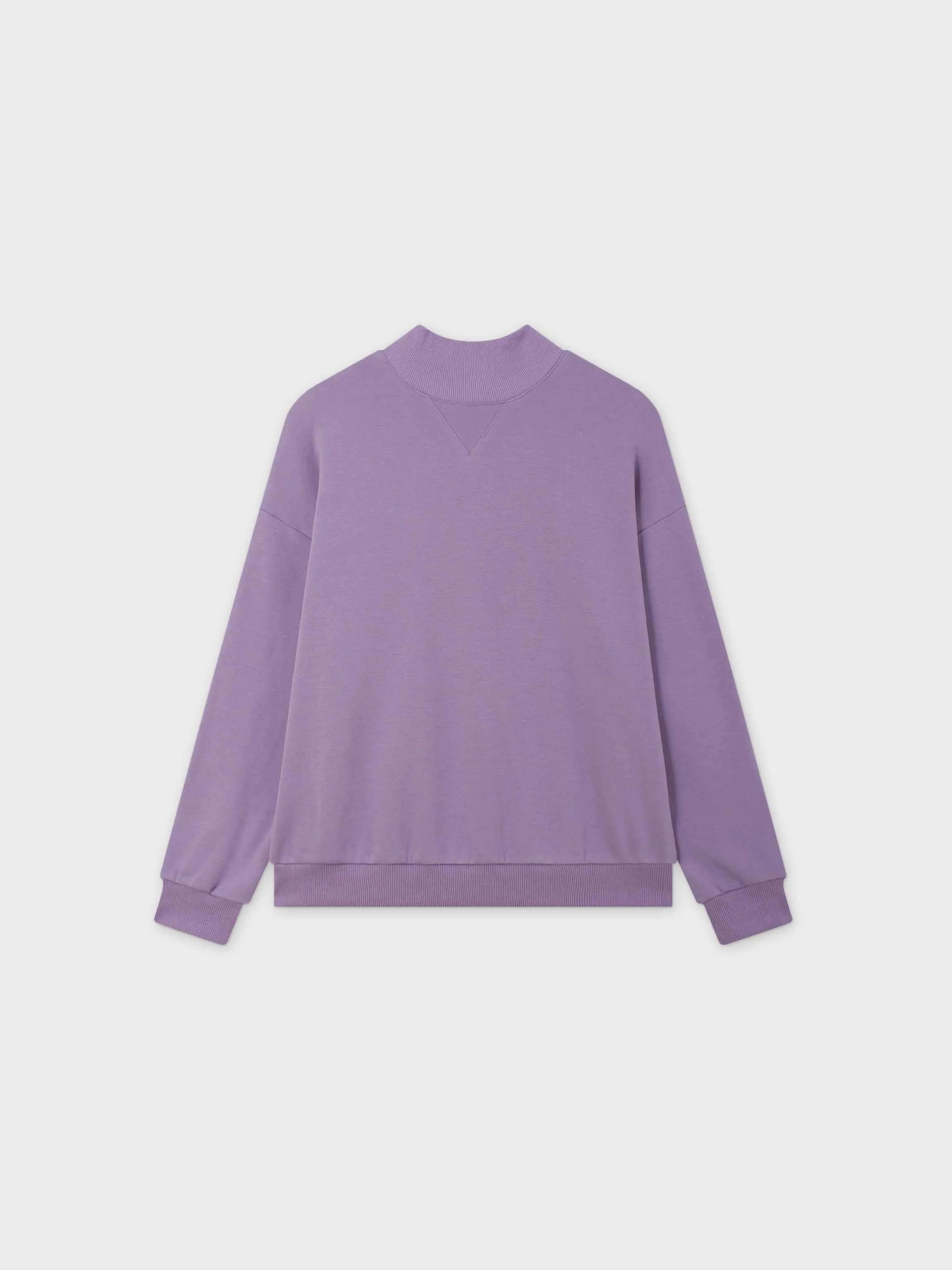 High Neck Sweatshirt-Lavender