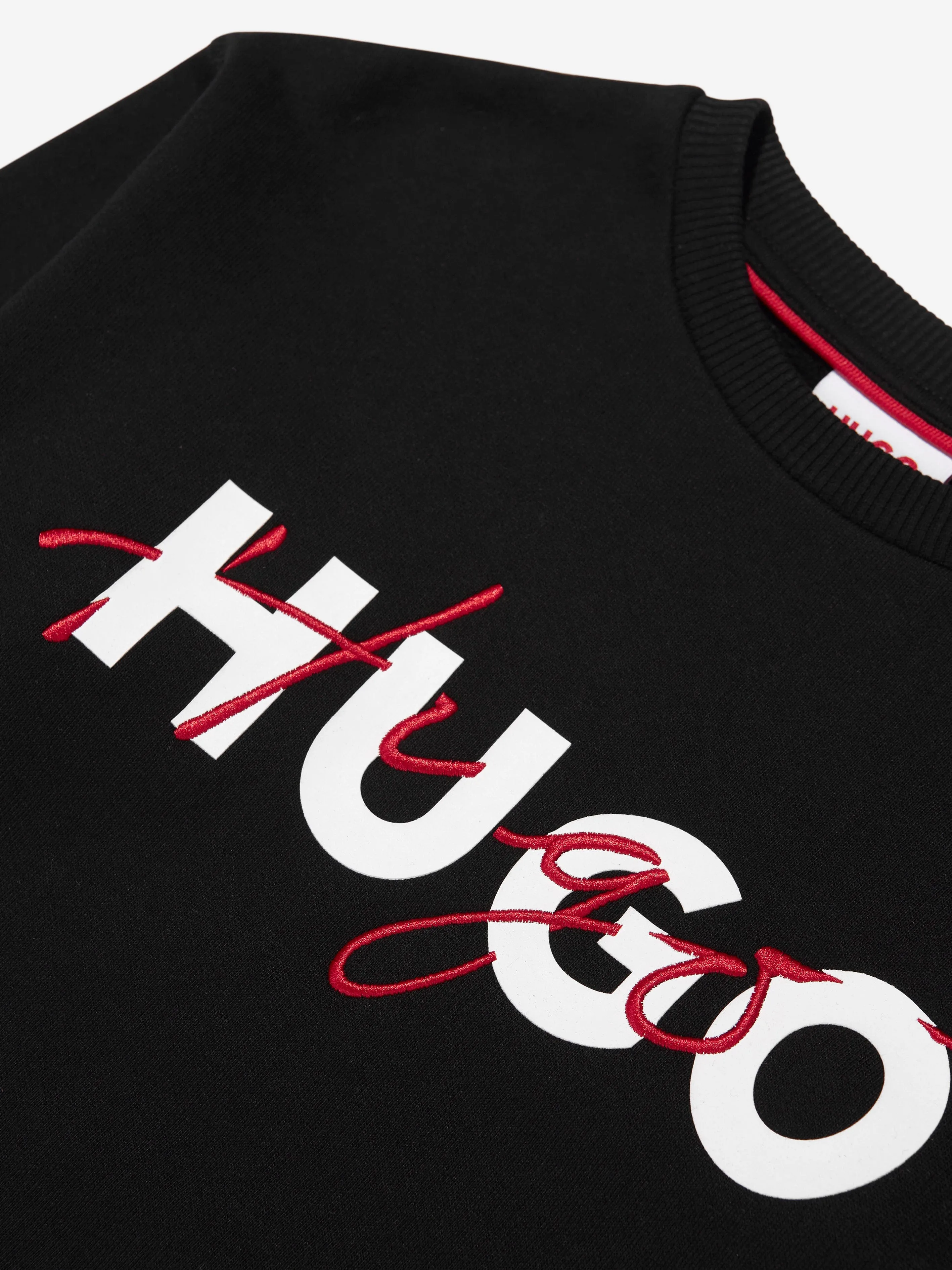 Hugo Boys Logo Sweatshirt in Black