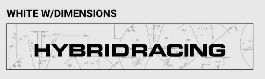 Hybrid Racing Dimensions Sunstrip White - HYB-STI-00-06