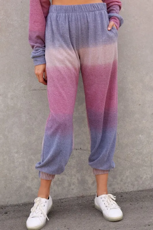 I like Candy Tie Dye Crop Top   Jogger Set