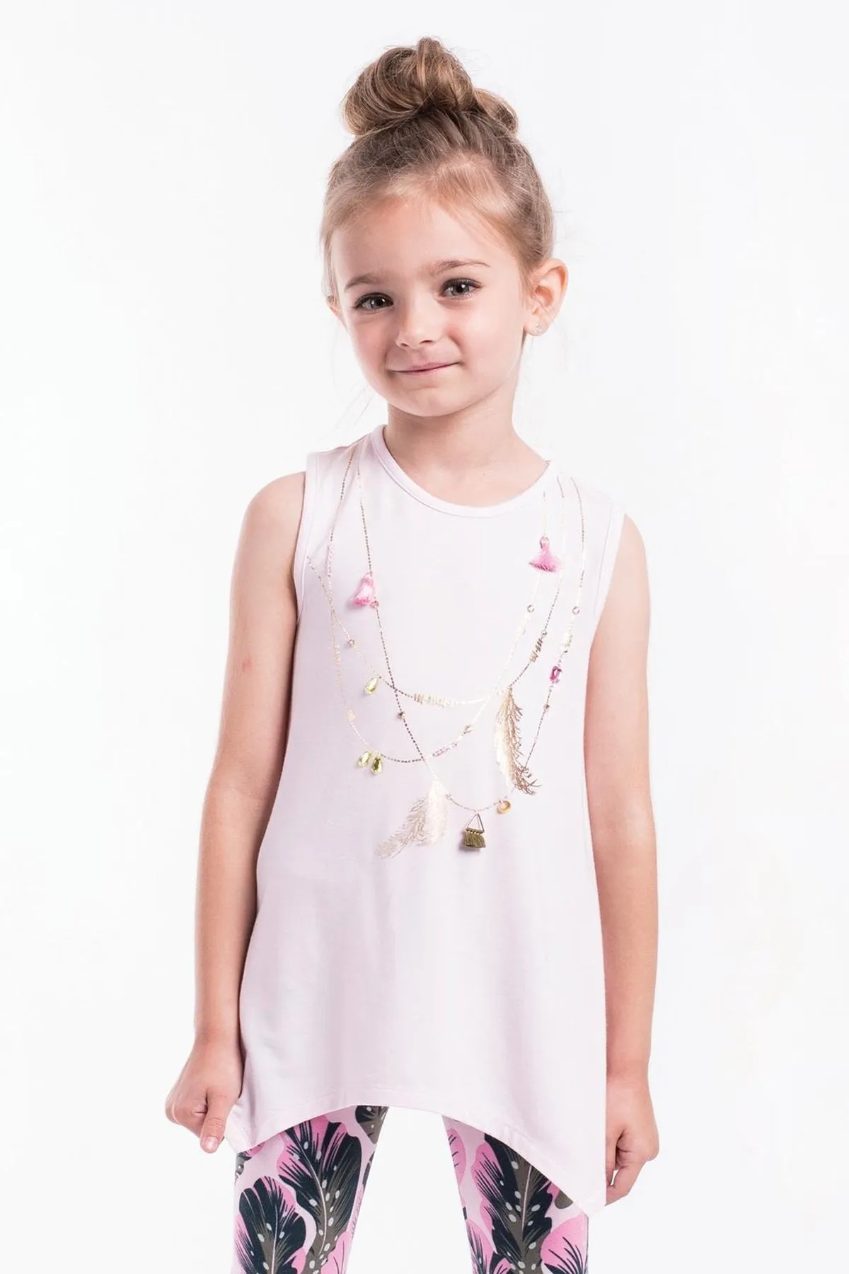 Imoga Beth Girls Tunic Top - Boho Pale Pink