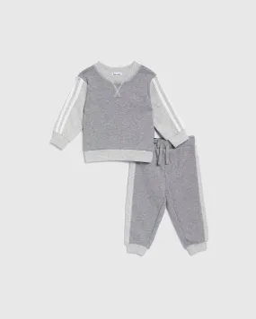 Infant Boy Contrast Stripe Sweatshirt Set