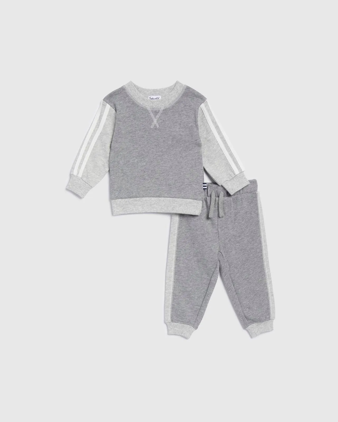 Infant Boy Contrast Stripe Sweatshirt Set