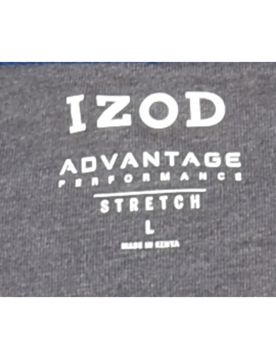 Izod Plain Blue & Navy Contrast Sweatshirt - L