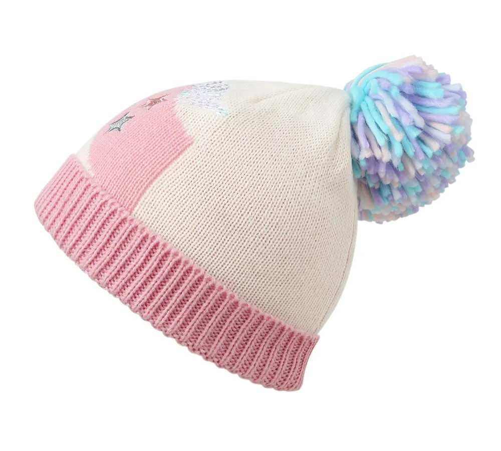 Kids Knit Unicorn Beanie & Gloves Set