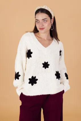 Knit Sweater Zinnia White