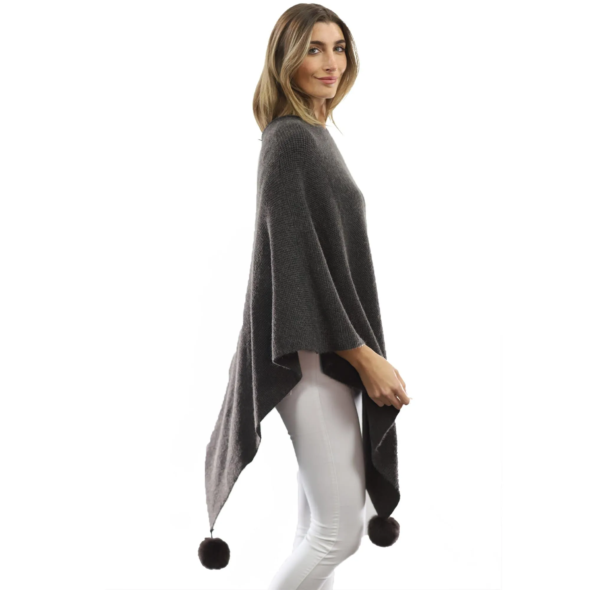 La Fiorentina | Corner-Pom Poncho - Charcoal