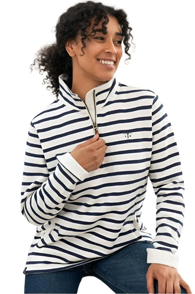 Lighthouse Womens Shore Sweatshirt Cloud/Navy