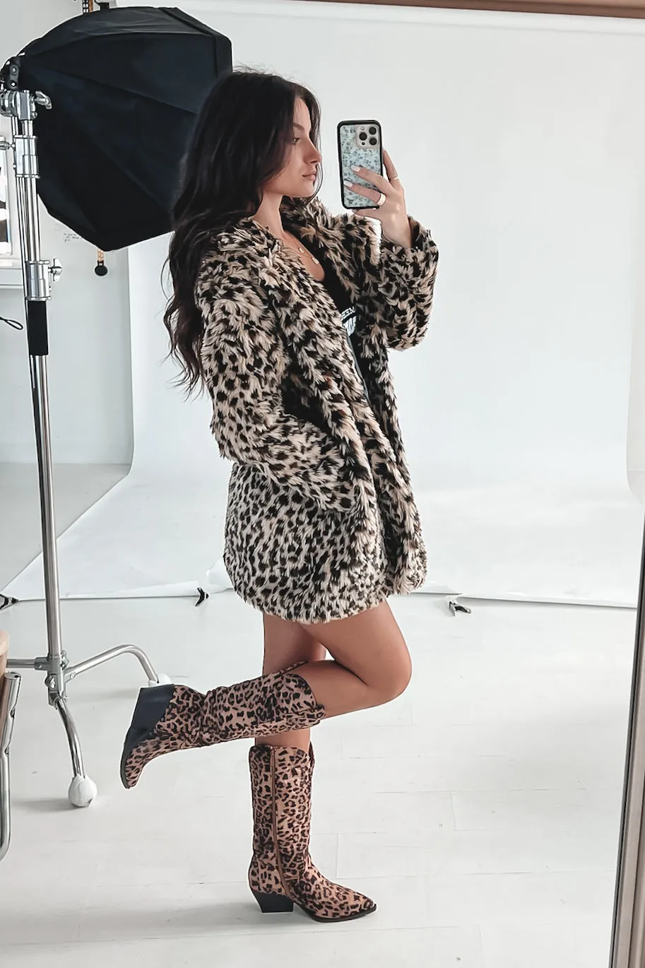 Like You Own the Place Leopard Faux Fur Coat