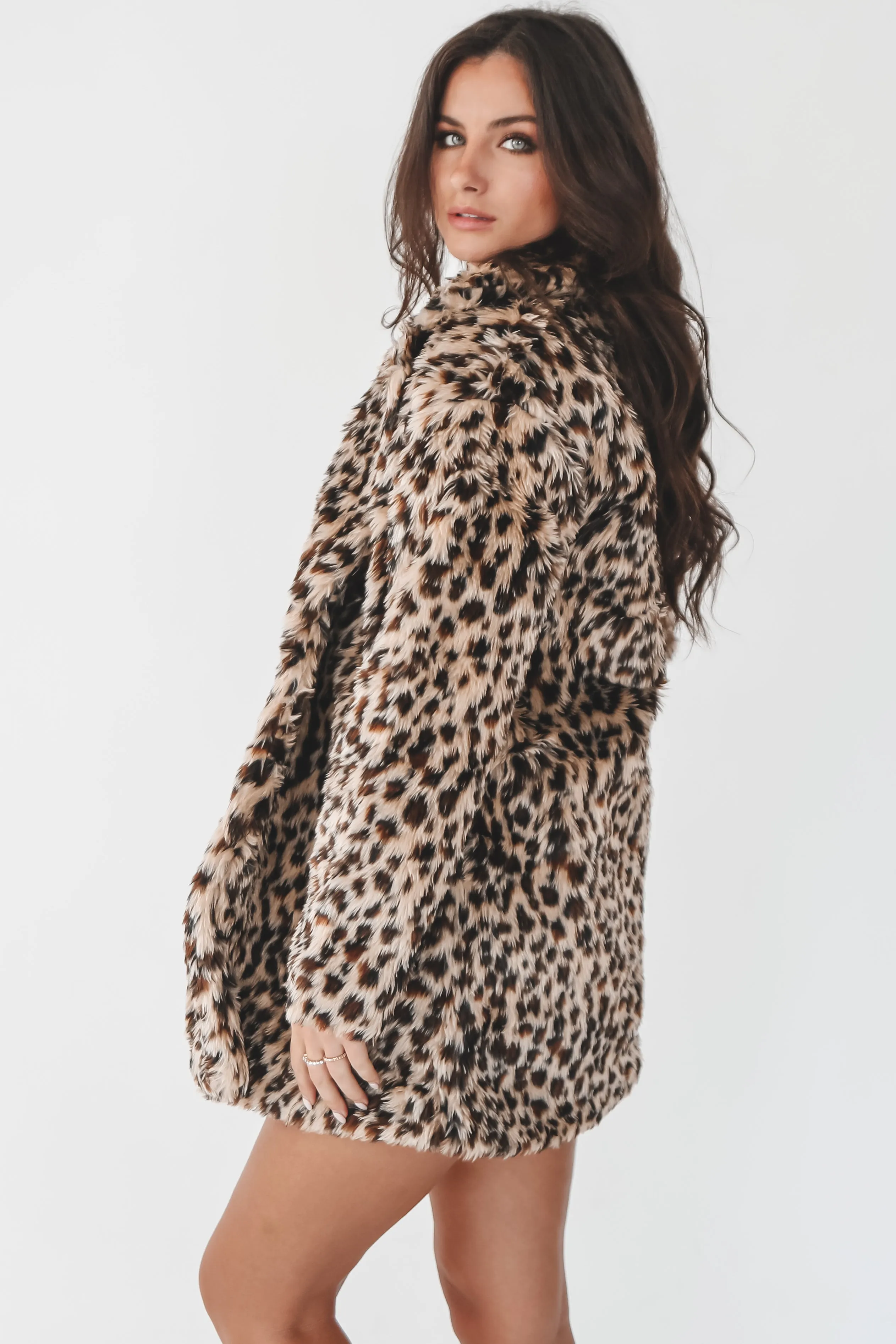 Like You Own the Place Leopard Faux Fur Coat