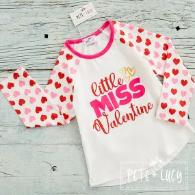 Little Miss Valentine Raglan Long Sleeve