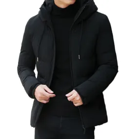 Men's Fashion Solid Color Trend Casual Down Coat