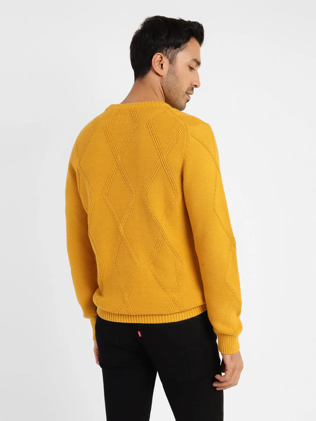 Men's Self Design Crew Neck Sweater