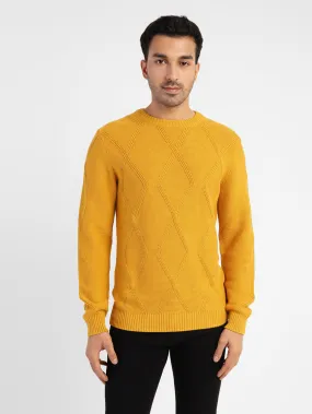 Men's Self Design Crew Neck Sweater