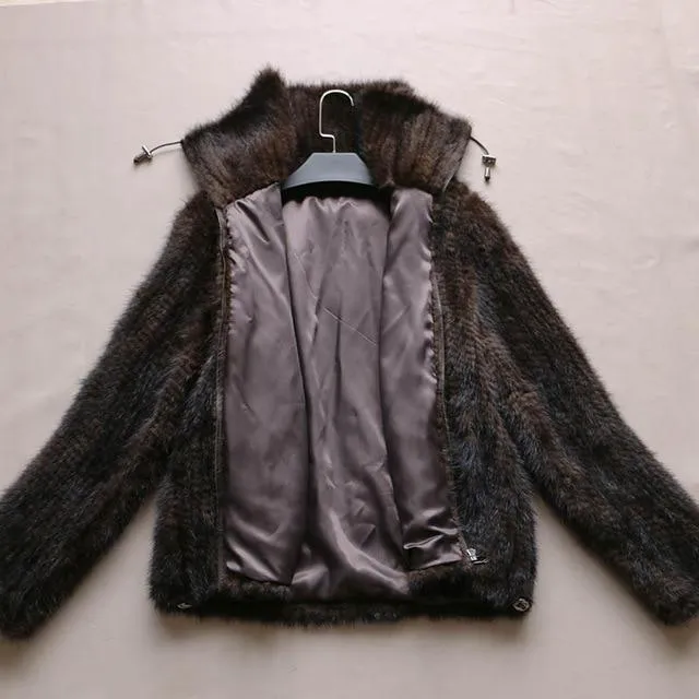 Mink Hair Knitted Fur Coat