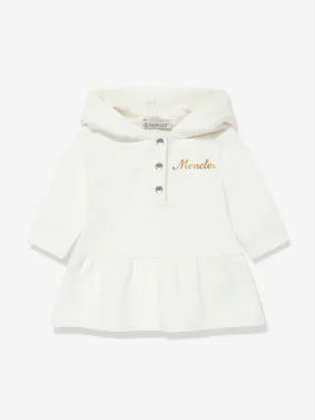 Moncler Enfant Baby Girls Hooded Sweater Dress in Ivory