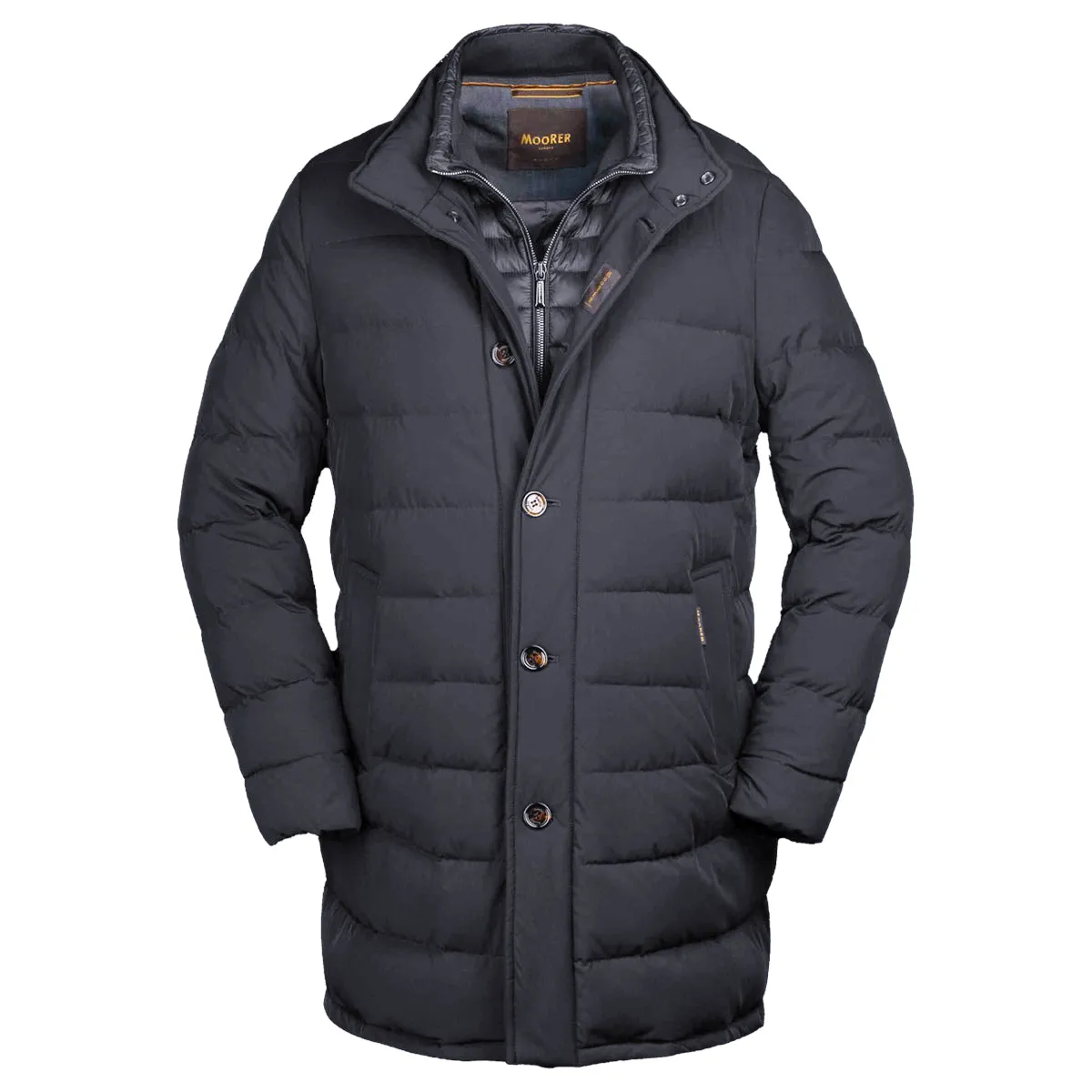 Moorer Lavagna Grey ‘Calegari’ Down-Filled Padded Coat