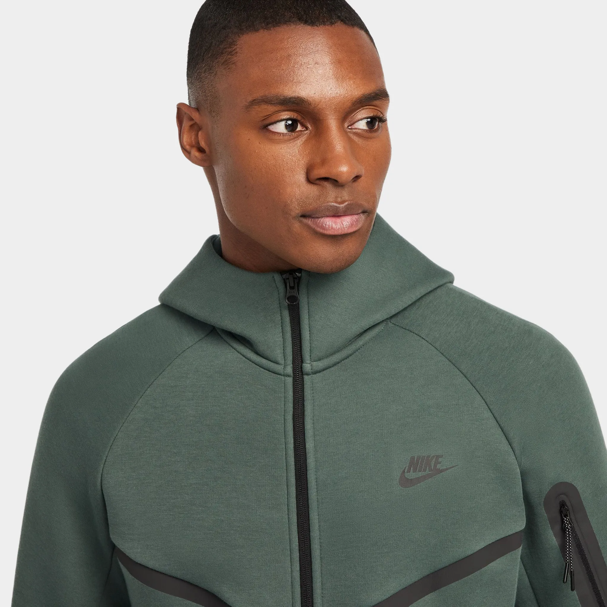 Nike Tech Fleece Full-Zip Windrunner Hoodie Vintage Green / Black