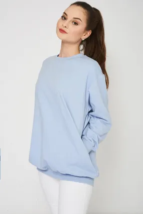 Oversized Sweatshirt In Light Blue