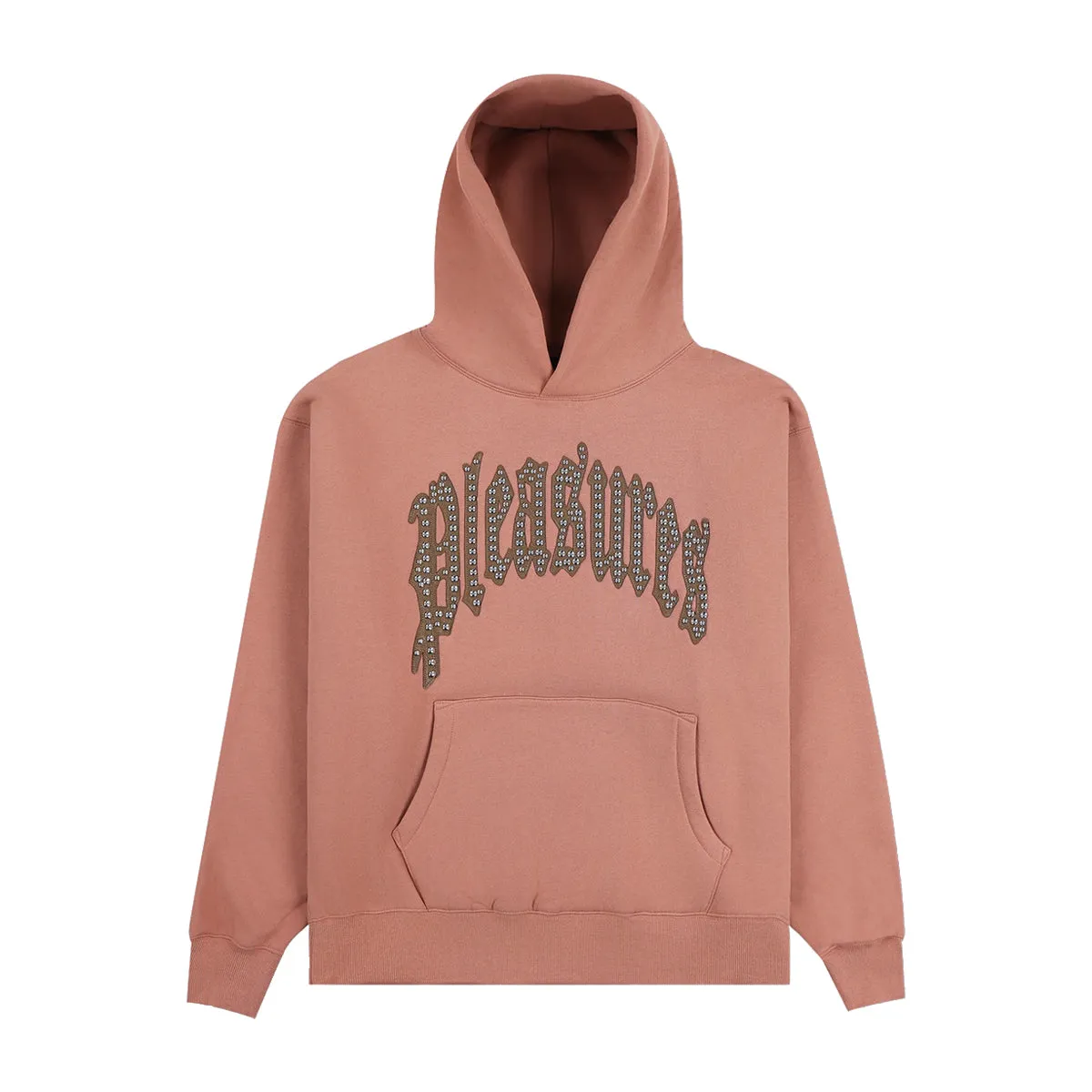 Pleasures Twitch Studded Hoodie - Clay Brown