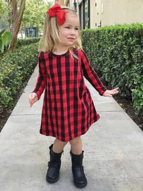 Precious Posh Plaid Hi-Lo Dress