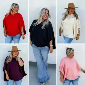 PREORDER: Meg Pullover Poncho in Five Colors