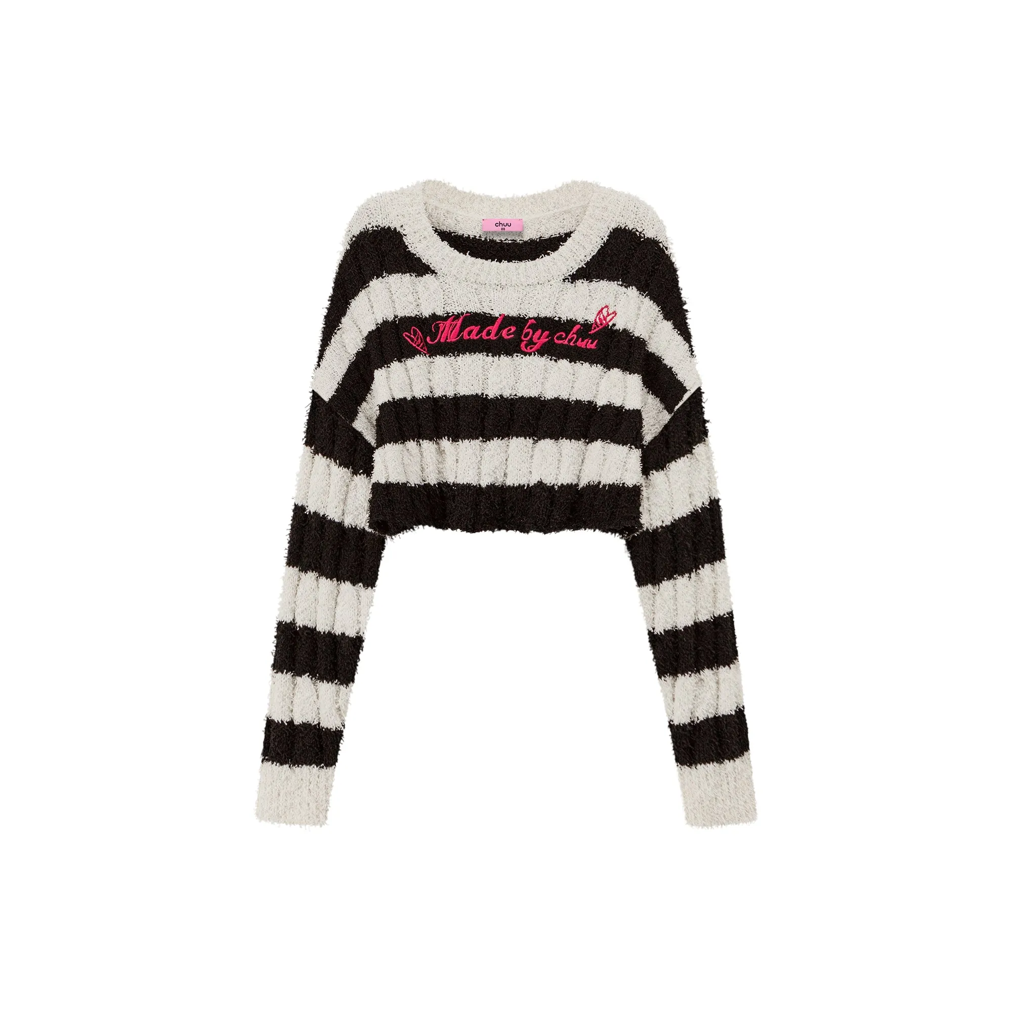 Pretty Bold Striped Cropped Knit Sweater