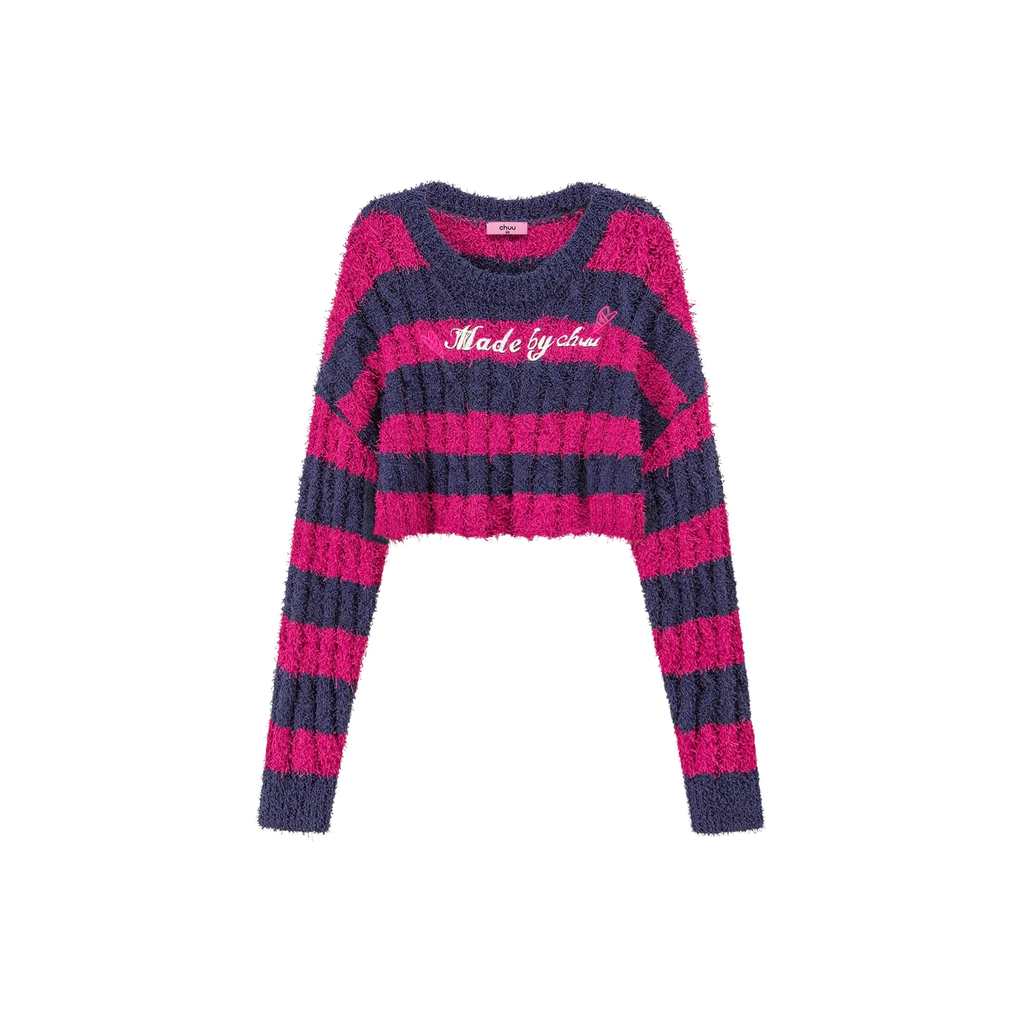 Pretty Bold Striped Cropped Knit Sweater