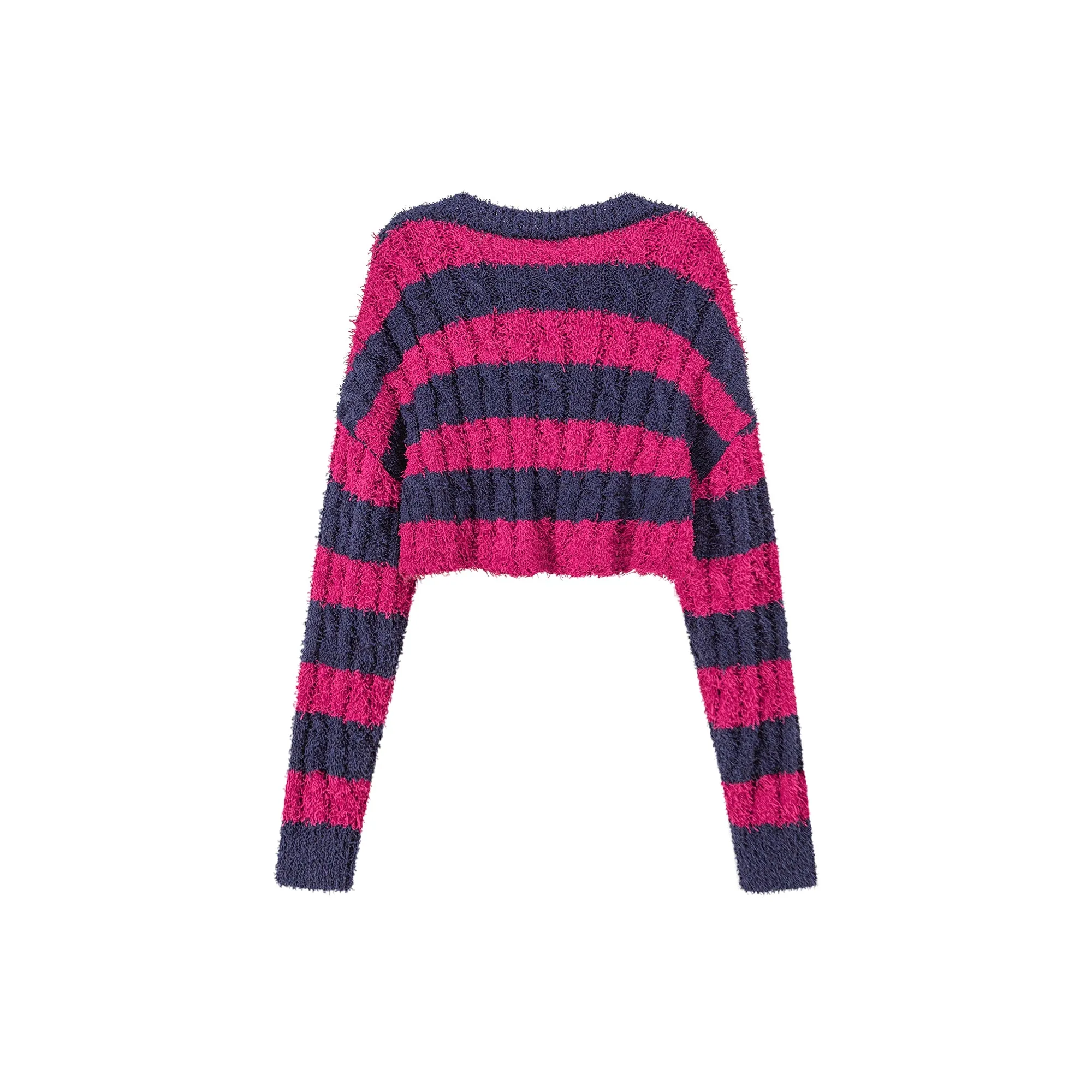 Pretty Bold Striped Cropped Knit Sweater