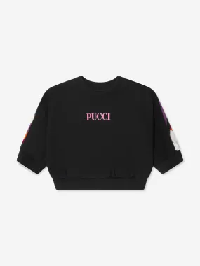 Pucci Girls Logo Sweatshirt in Black