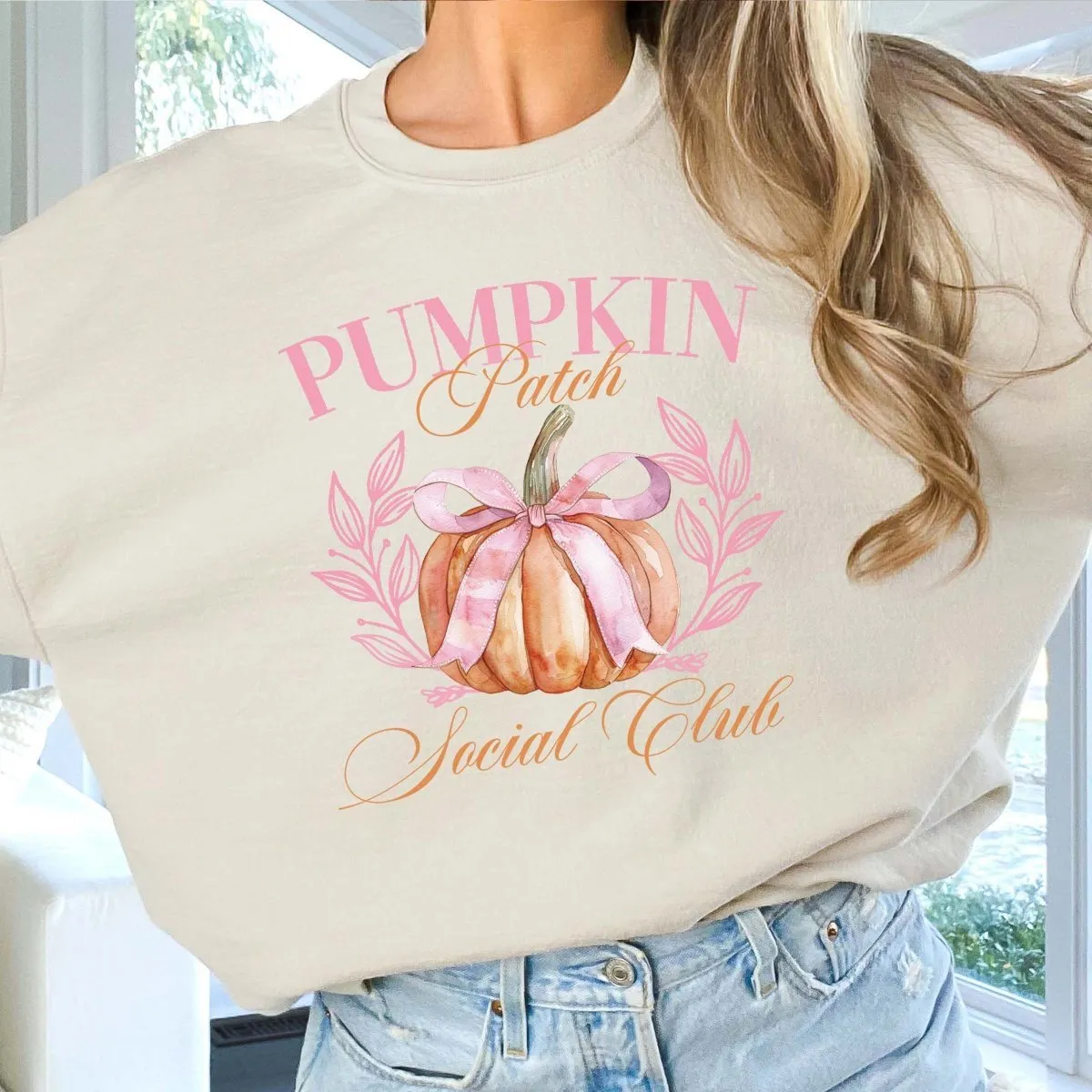 Pumpkin Patch Social Club Wholesale Graphic Sweatshirt - Quick Shipping