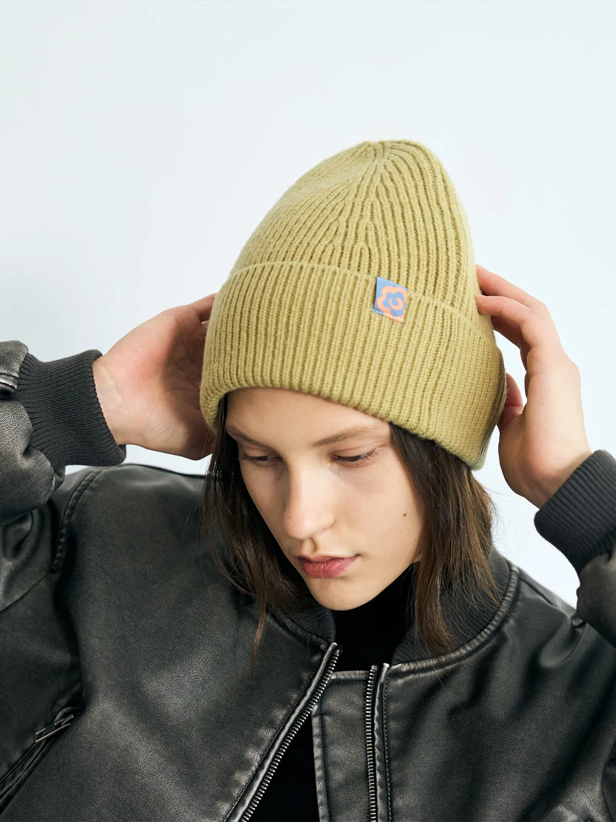 "Extra Fine Marino" Wool Knit Beanie Hat - Saige